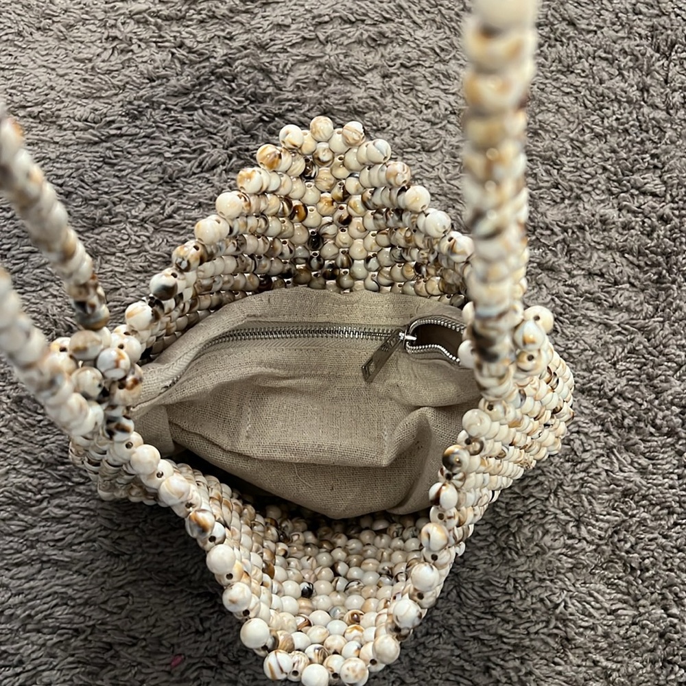 Zara Beaded Natural Crossbody bag - Picture 4 of 12